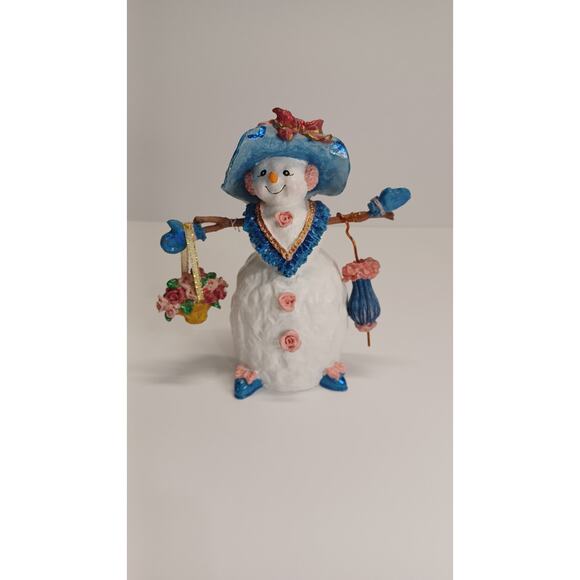 Resin 6" Snowman‎ Snowlady - Picture 1 of 4